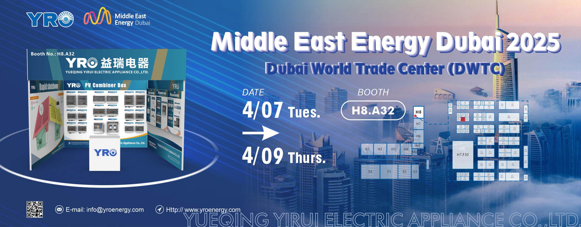 YRO mempamerkan di Dubai Energy Expo