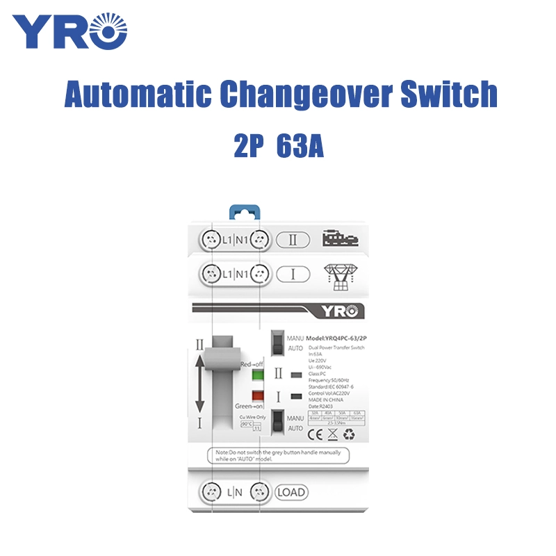 2p 63A AC220V 30ms ATS baru putih