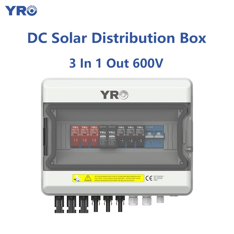3 dalam 1 kotak pengedaran solar 600V DC