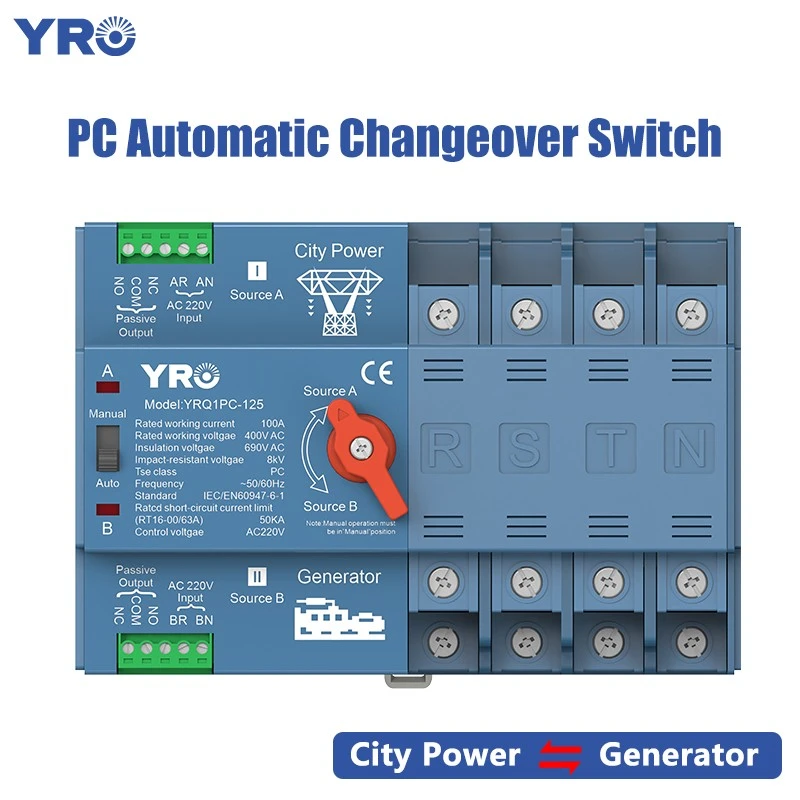4p 125A 400V Jenis PC ATS