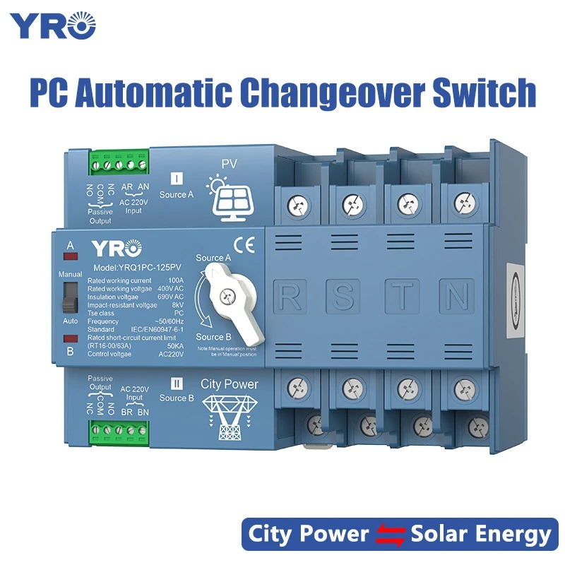 4p 125A 400V PV Jenis PC ATS