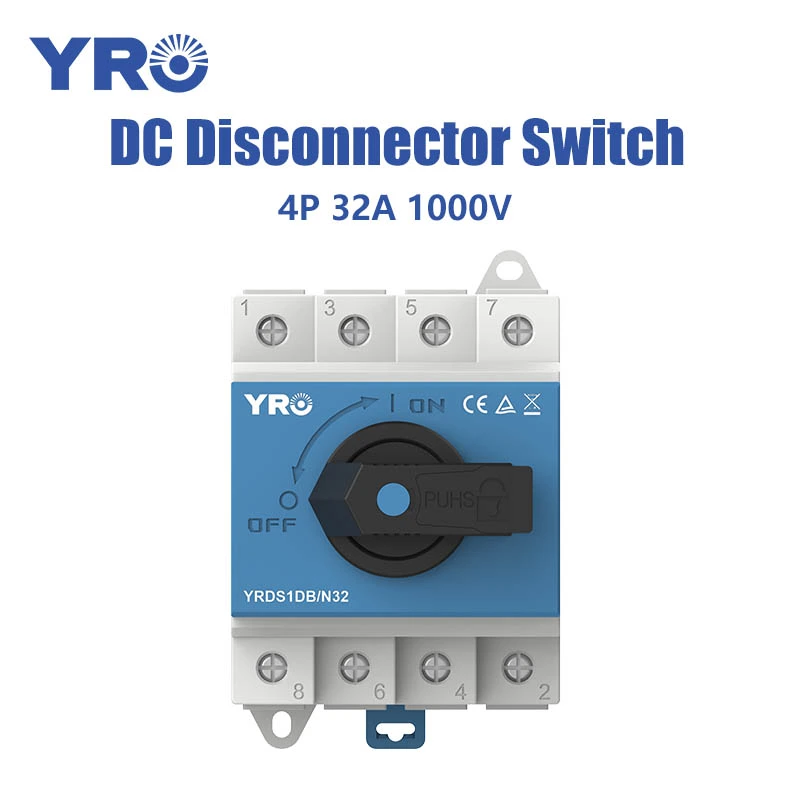 4p 32A 1000V DC Switch Disconnector Blue